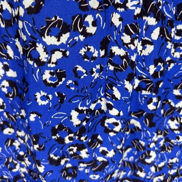 Zara Ruffle Faux Wrap Skirt Blue Floral Small - Picture 6 of 6